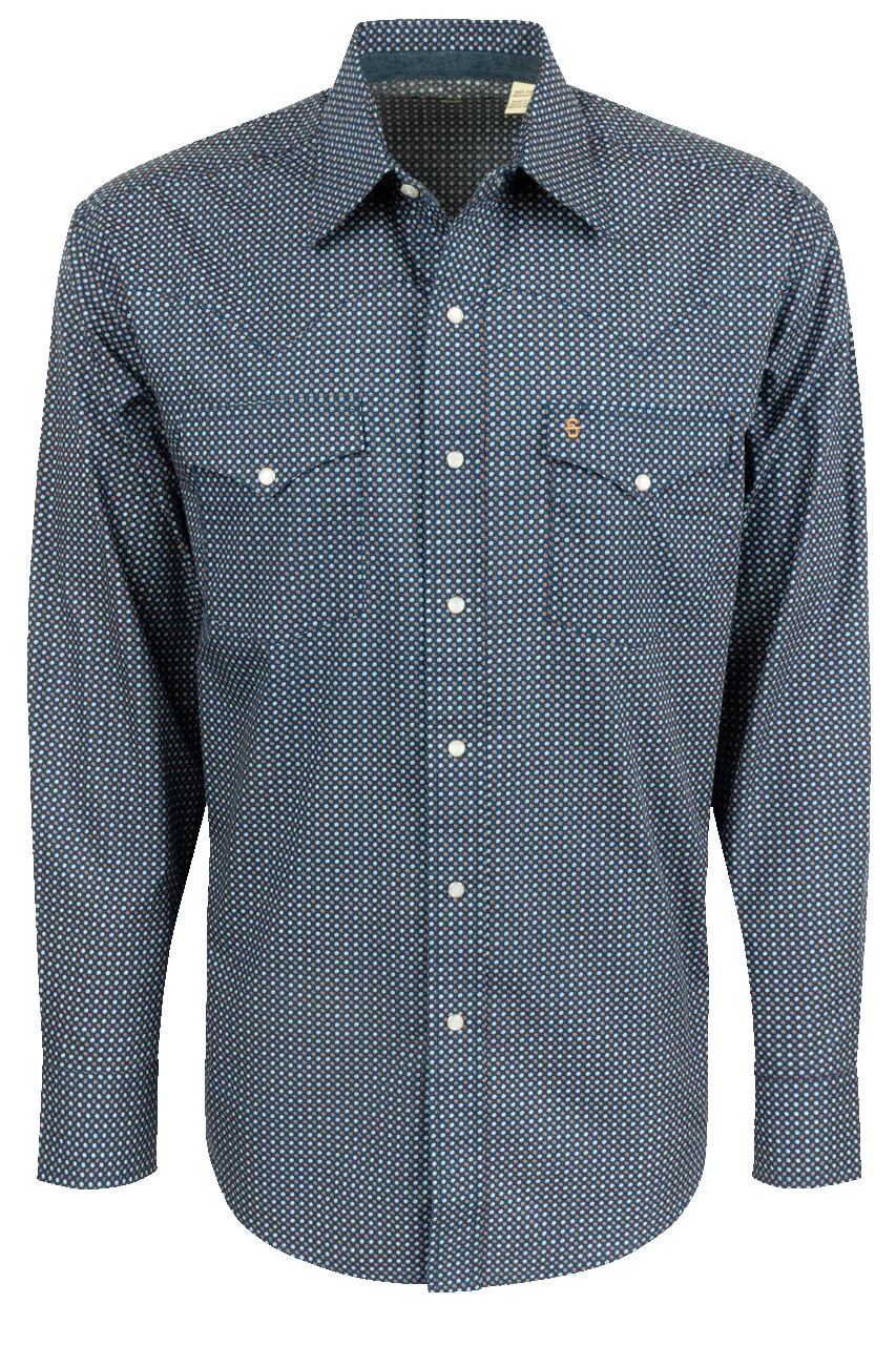 Stetson Men's Eclipse Snap Front Shirt - Blue sold by Pinto Ranch