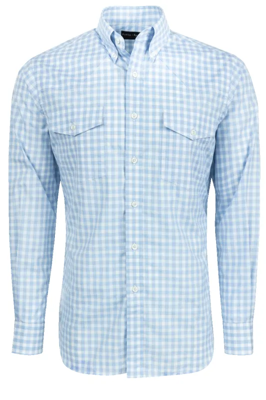 Pinto Ranch YY Collection Button-Front Shirt - Blue Check sold by Pinto Ranch