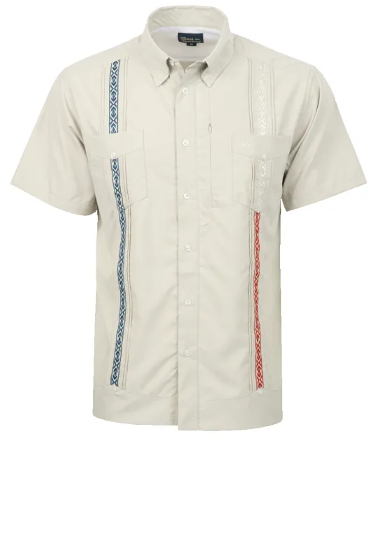 Texas Standard Lonestar Guayabera Shirt - Gray sold by Pinto Ranch