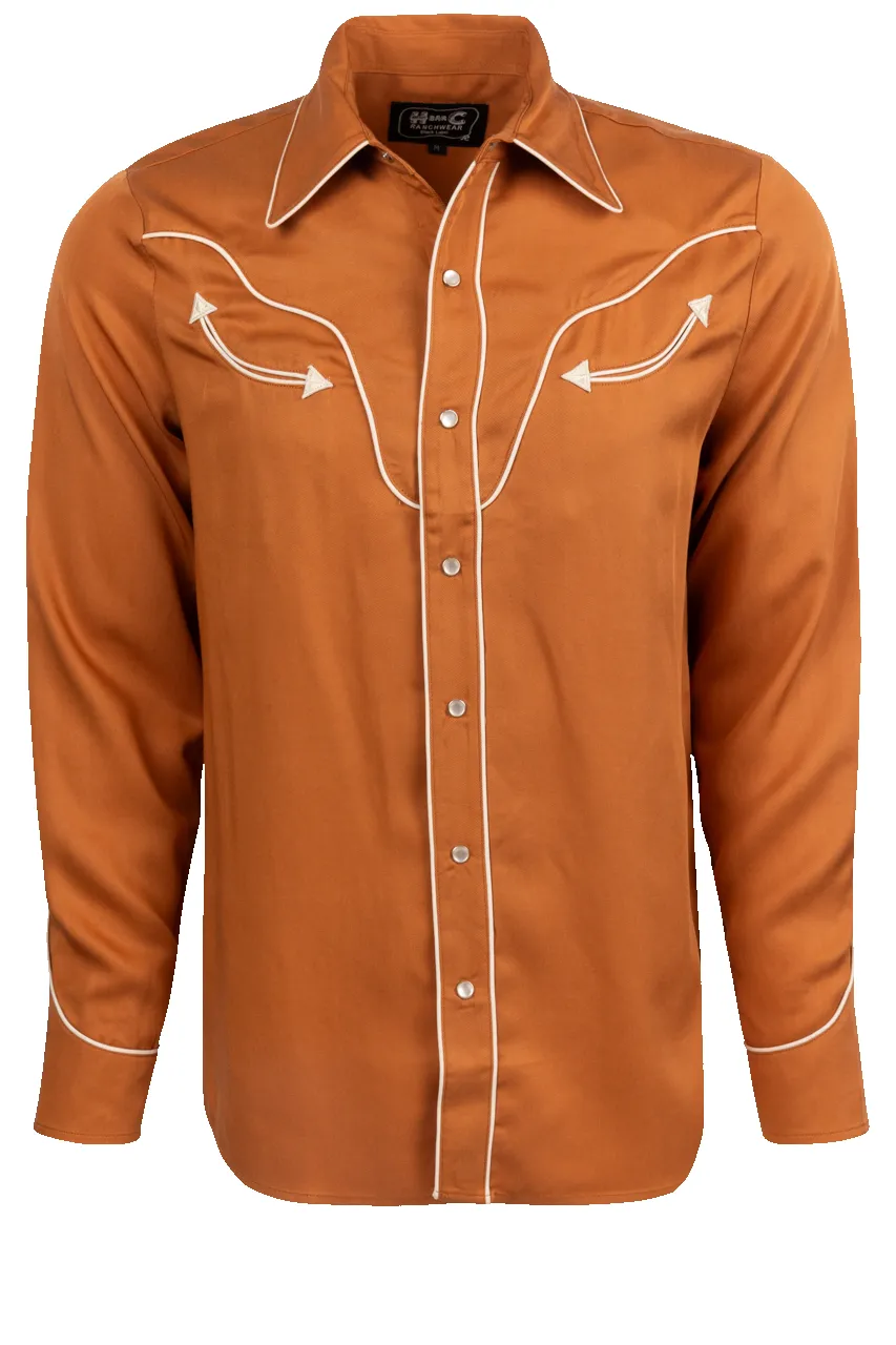 H Bar C Snap Front San Fernando Shirt - Burnt Orange sold by Pinto Ranch