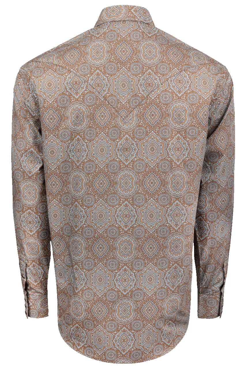 Stetson Men's Paisley Snap Front Shirt - Victorian Brown sold by Pinto Ranch product image thumbnail 2