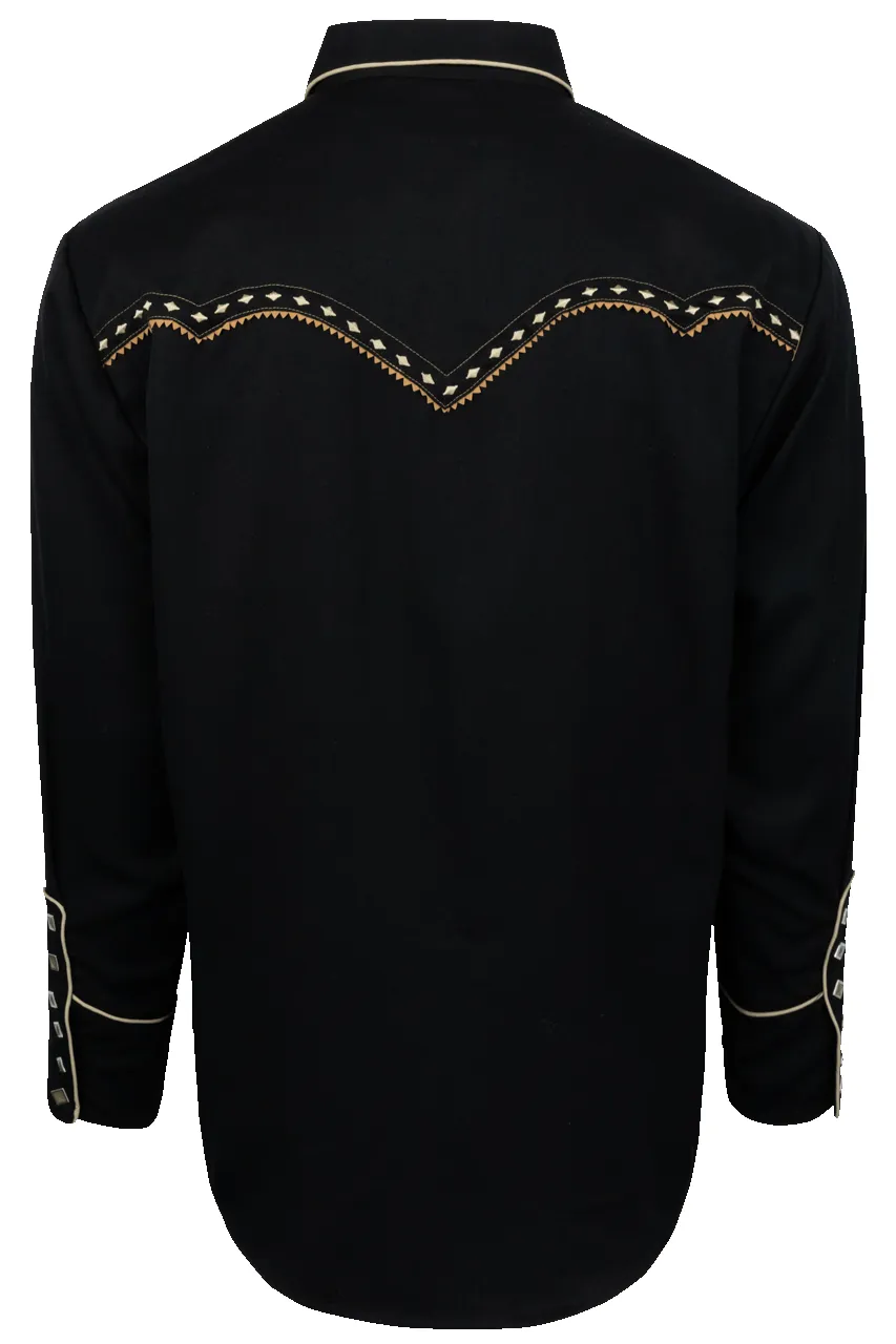 Scully Diamond Snap Front Shirt - Black sold by Pinto Ranch product image thumbnail 2