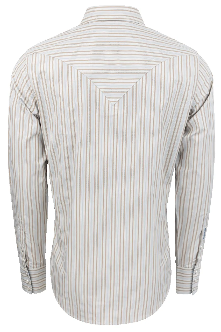 Stetson Men's Stripe Snap Front Shirt - Brown sold by Pinto Ranch product image thumbnail 2