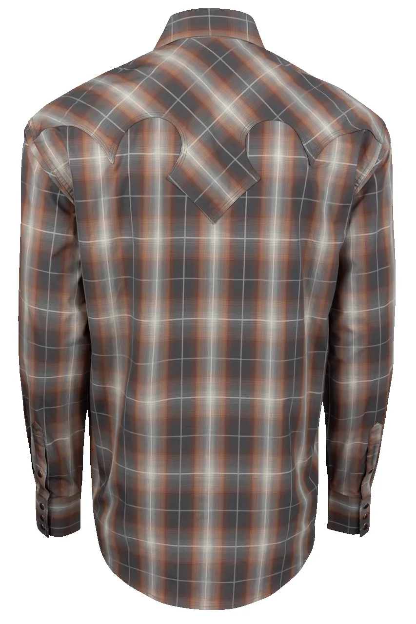 Stetson Men's Plaid Snap Front Shirt - Copper sold by Pinto Ranch product image thumbnail 2