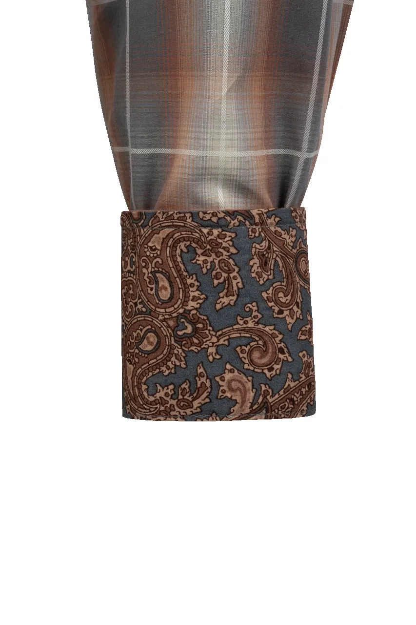 Stetson Men's Plaid Snap Front Shirt - Copper sold by Pinto Ranch product image thumbnail 3