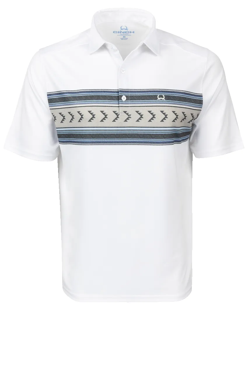 Cinch Arena Flex Button-Front Shirt - Geometric White sold by Pinto Ranch