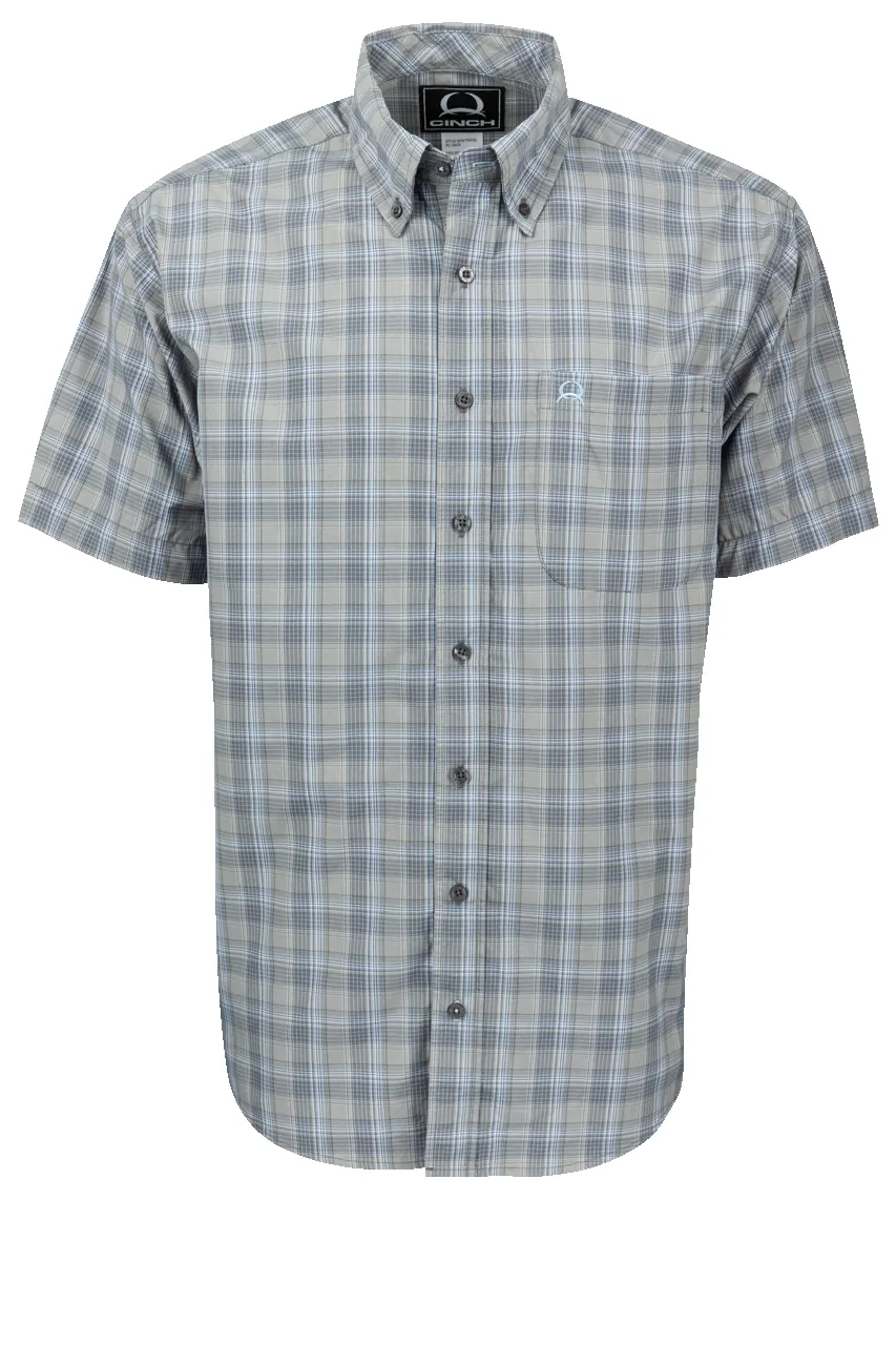 Cinch Arena Flex Button-Front Shirt - Gray Plaid sold by Pinto Ranch