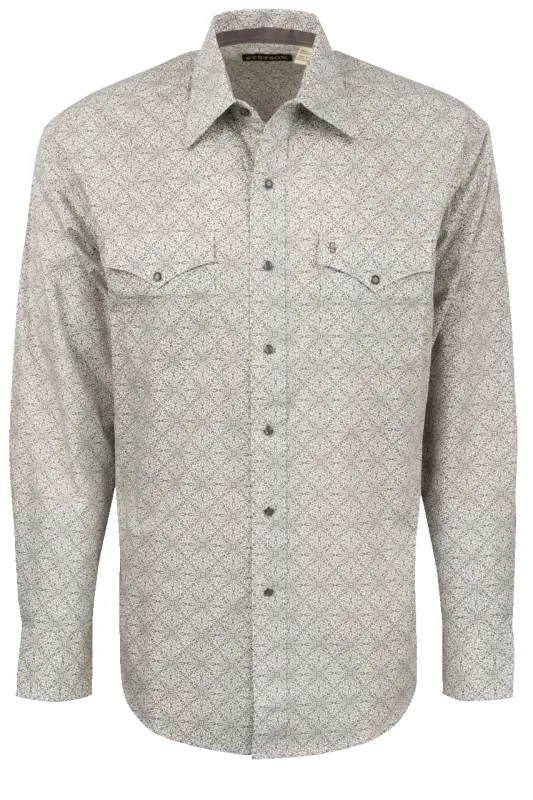 Stetson Men's Snap Front Shirt - Pewter sold by Pinto Ranch