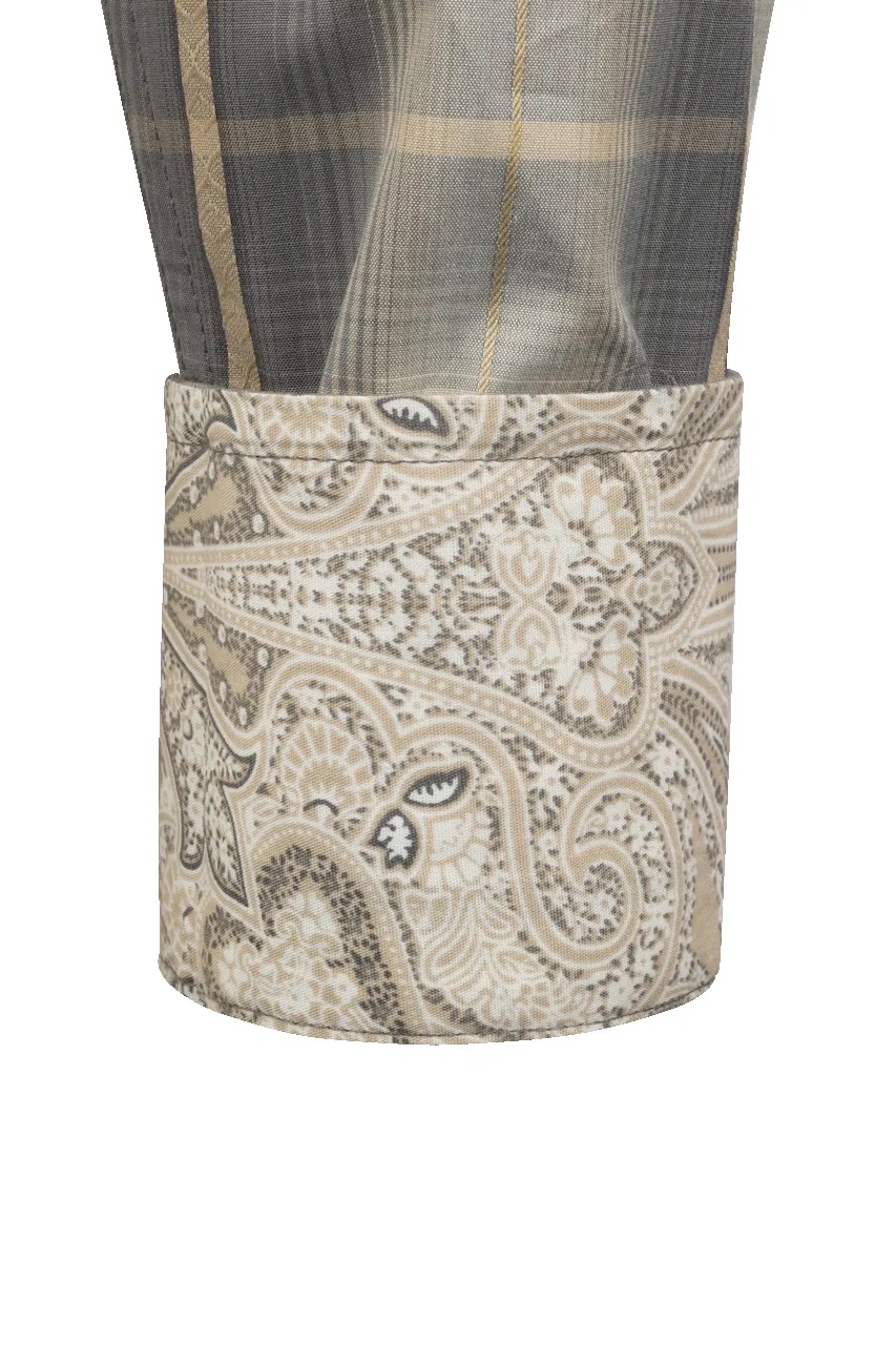 Stetson Men's Ombre Plaid Snap Front Shirt - Gold Dust sold by Pinto Ranch product image thumbnail 3