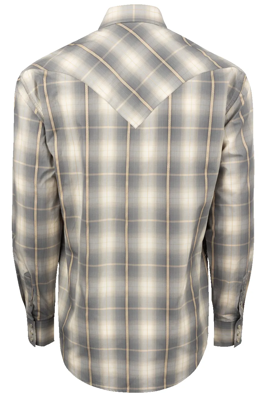 Stetson Men's Ombre Plaid Snap Front Shirt - Gold Dust sold by Pinto Ranch product image thumbnail 2