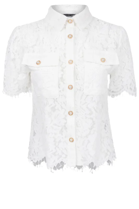 Dolce Cabo Floral Lace Blouse sold by Pinto Ranch