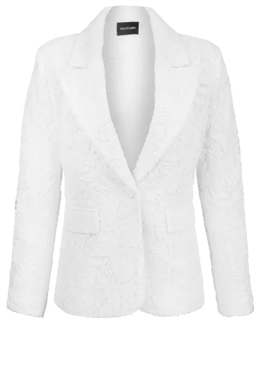 Dolce Cabo White Lace Blazer sold by Pinto Ranch