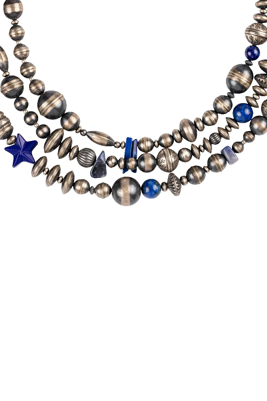 Navajo Pearl & Lapis Necklace sold by Pinto Ranch product image thumbnail 3