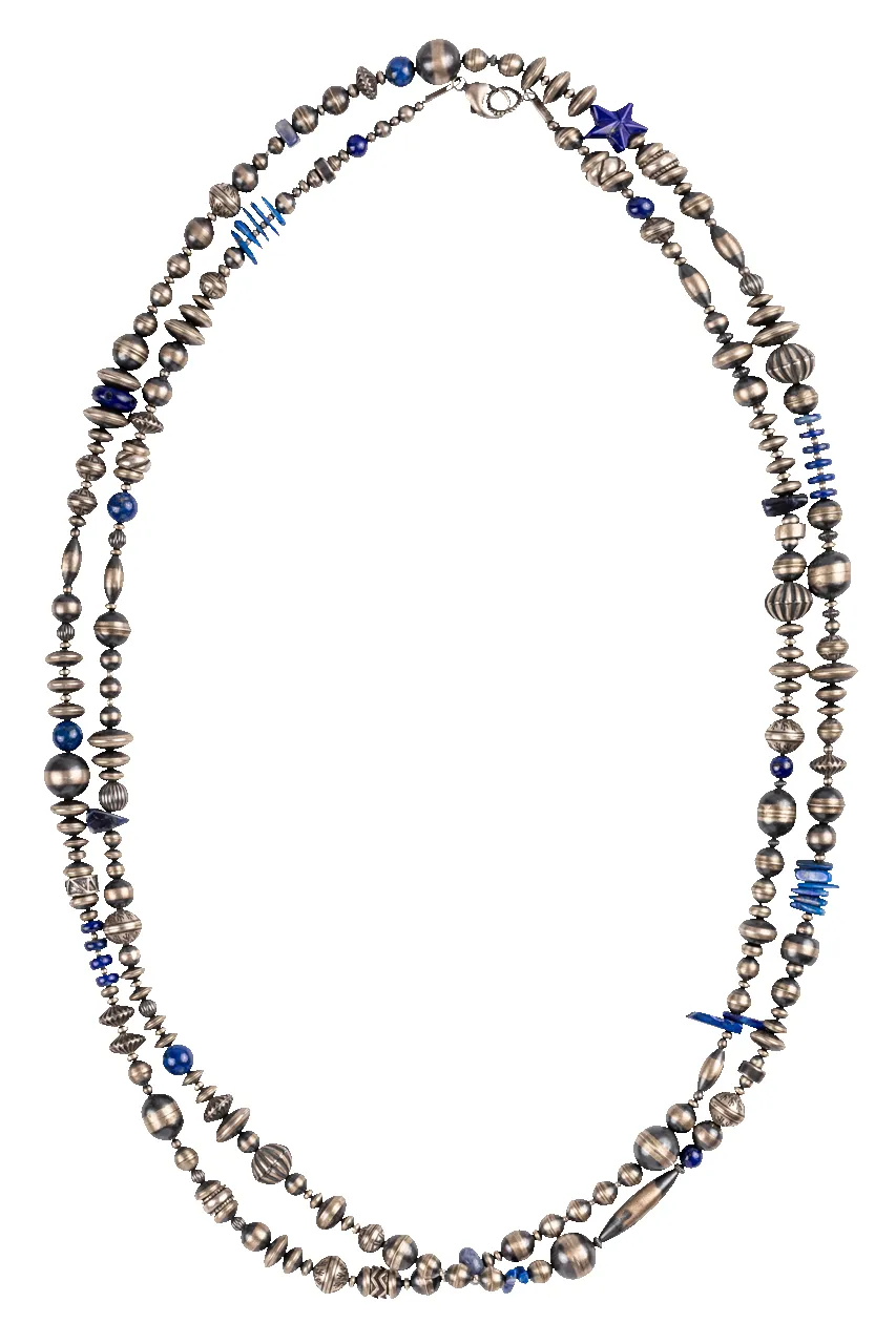 Navajo Pearl & Lapis Necklace sold by Pinto Ranch product image thumbnail 2