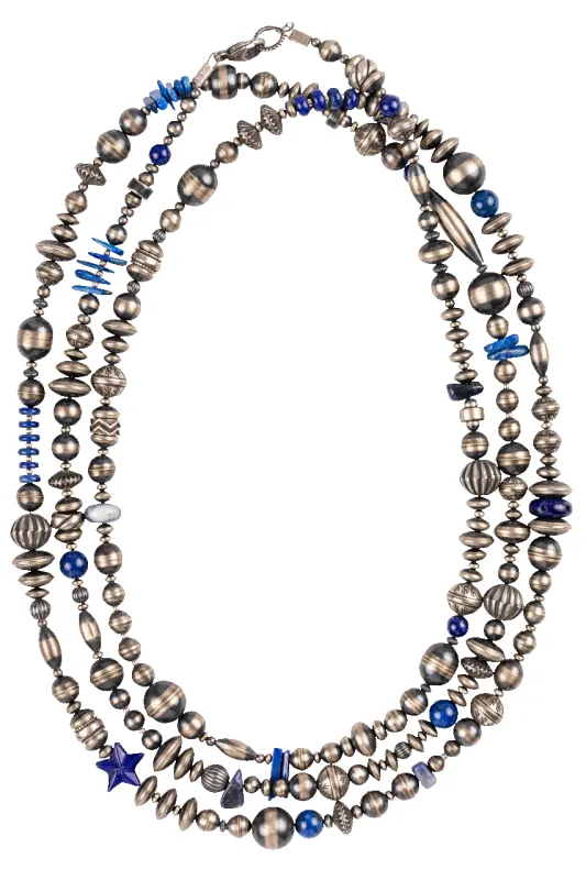 Navajo Pearl & Lapis Necklace sold by Pinto Ranch