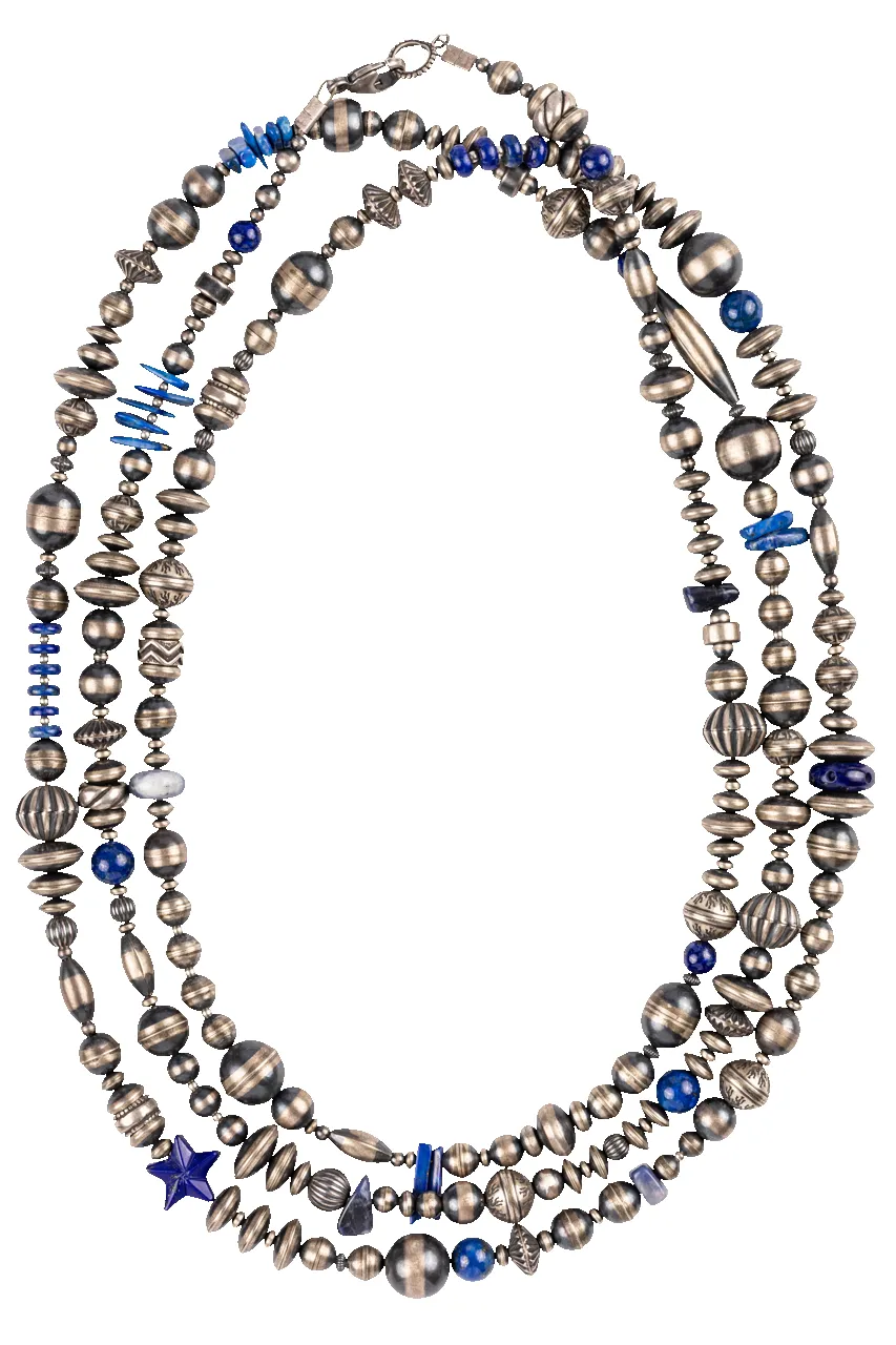 Navajo Pearl & Lapis Necklace sold by Pinto Ranch