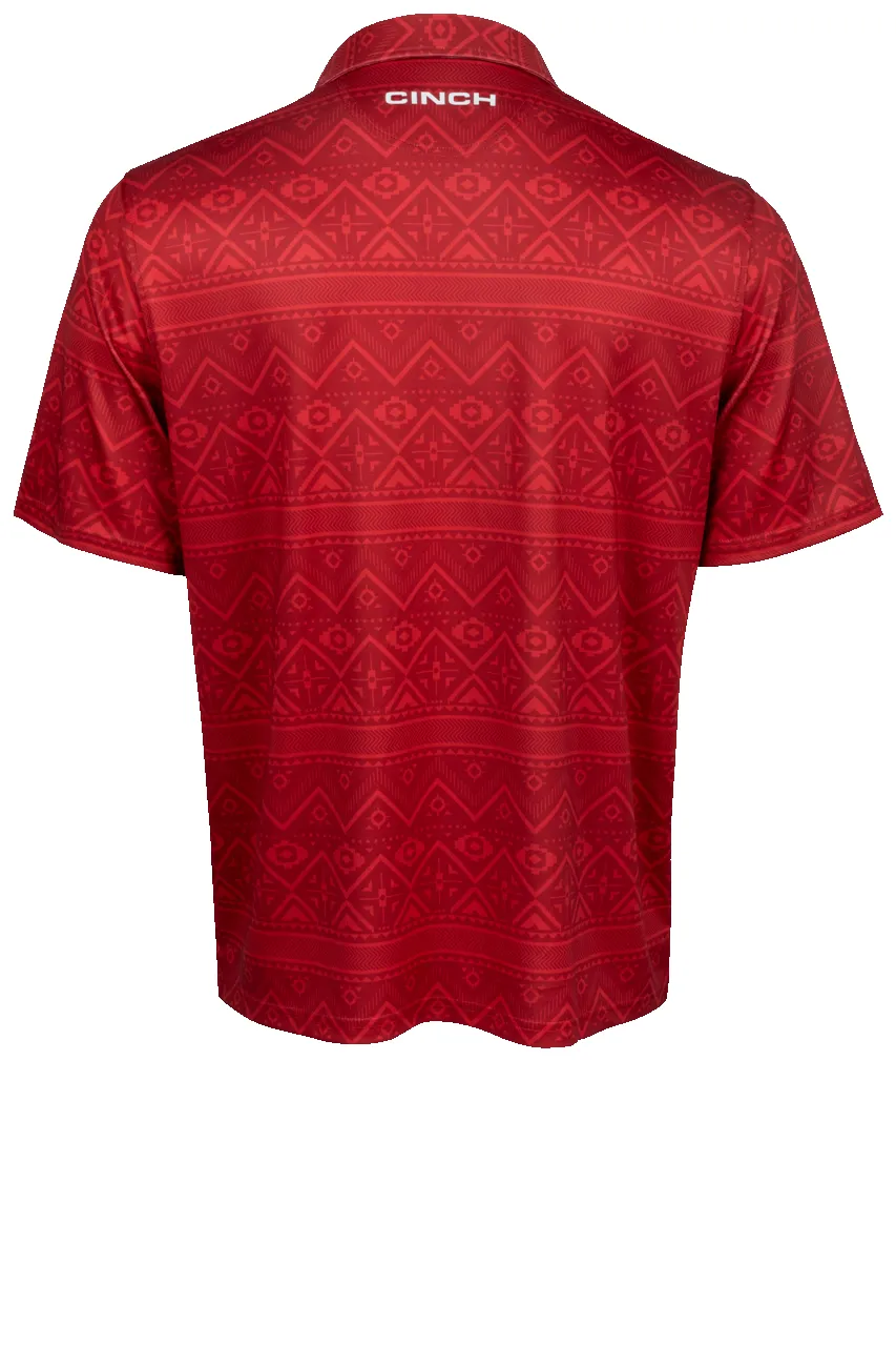 Cinch Arena Flex Polo Shirt - Western Red sold by Pinto Ranch product image thumbnail 2