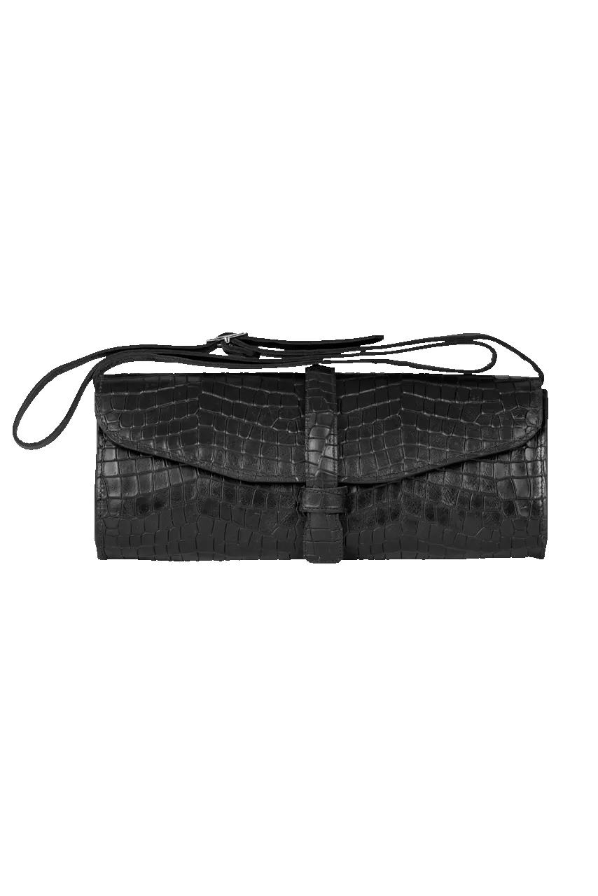 Juan Antonio Crocodile Small Clutch sold by Pinto Ranch