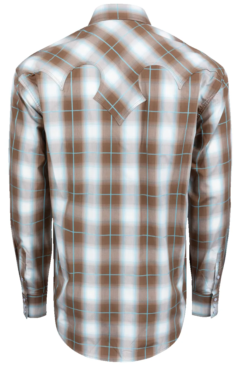 Karman Inc. Brn Sandy Ombre Plaid Art Yoke sold by Pinto Ranch product image thumbnail 2