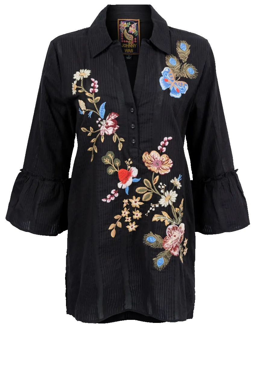 Johnny Was Ruffle Florrie Tunic sold by Pinto Ranch