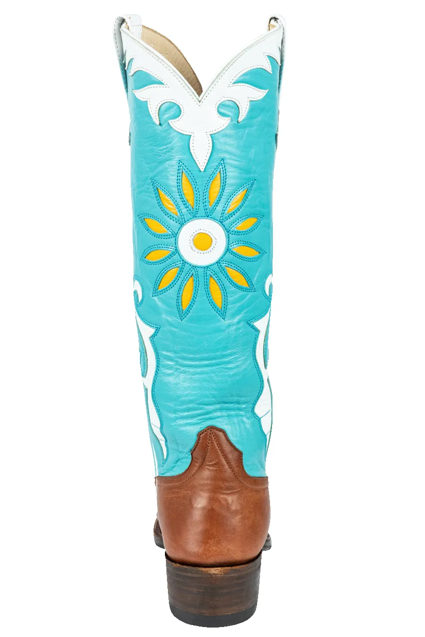 Rios of Mercedes Turquoise Sunflower Cowgirl Boots sold by Pinto Ranch product image thumbnail 4