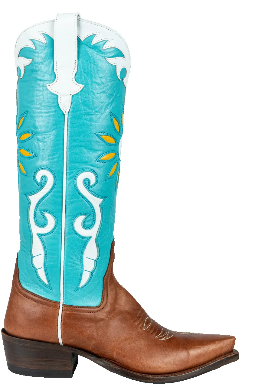 Rios of Mercedes Turquoise Sunflower Cowgirl Boots sold by Pinto Ranch