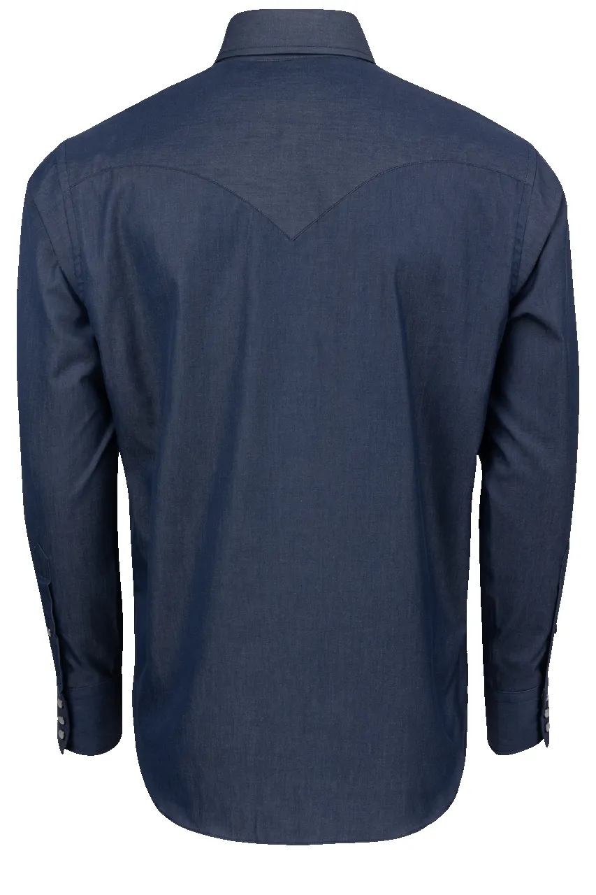 Lyle Lovett for Hamilton Snap Front Shirt - Navy Denim sold by Pinto Ranch product image thumbnail 2