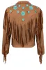 W.A.Y. Tan Suede Fringe Jacket sold by Pinto Ranch