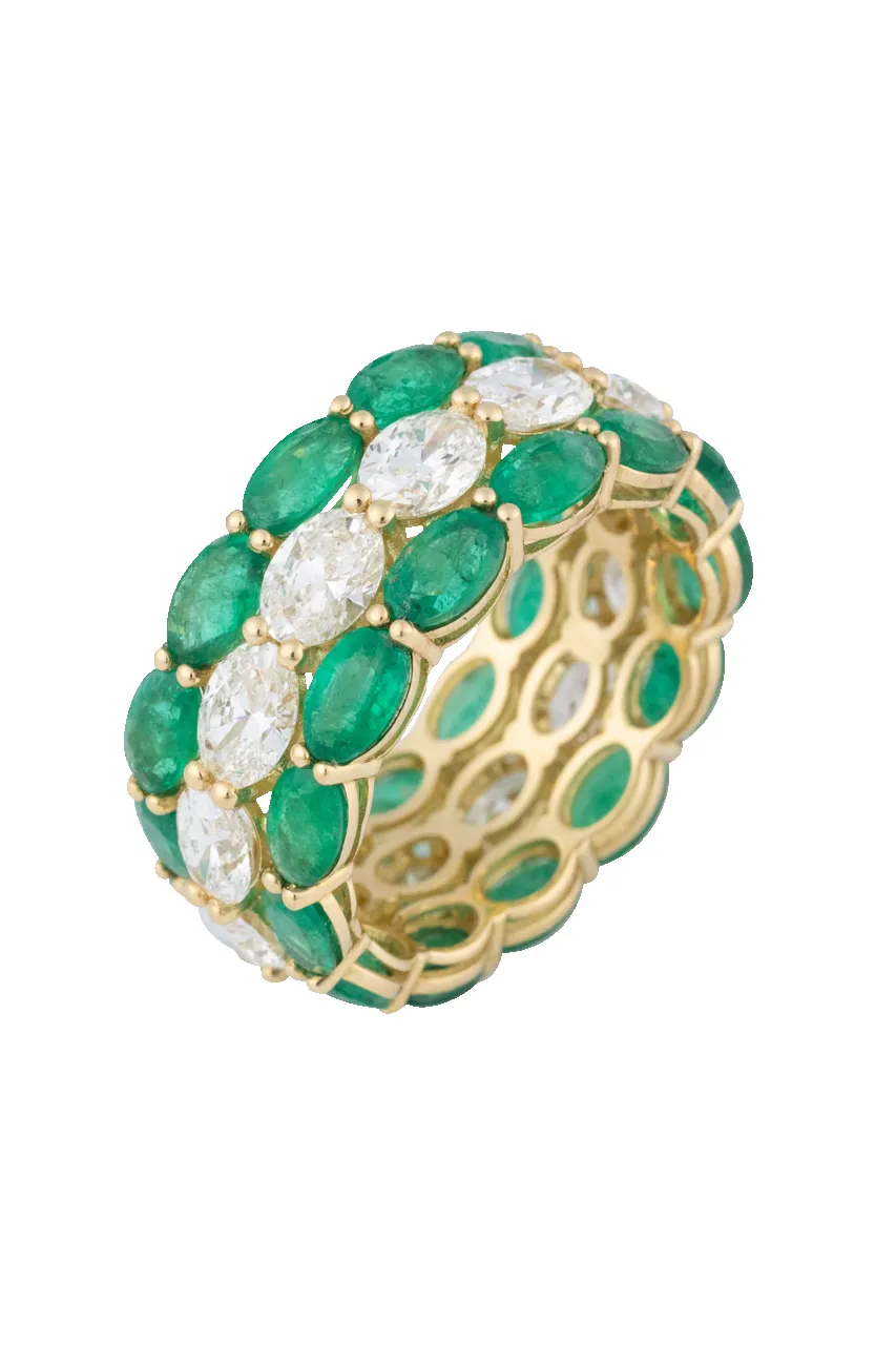 Diamond & Emerald Eternity Band sold by Pinto Ranch