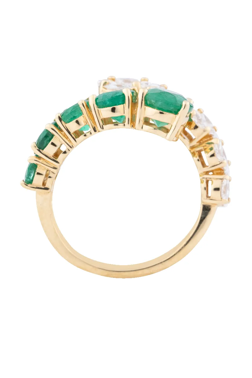 Emerald & Diamond Twist Ring sold by Pinto Ranch product image thumbnail 2