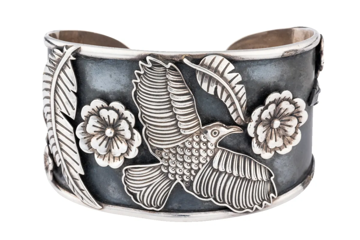 Sterling Silver Floral Cuff Bracelet sold by Pinto Ranch