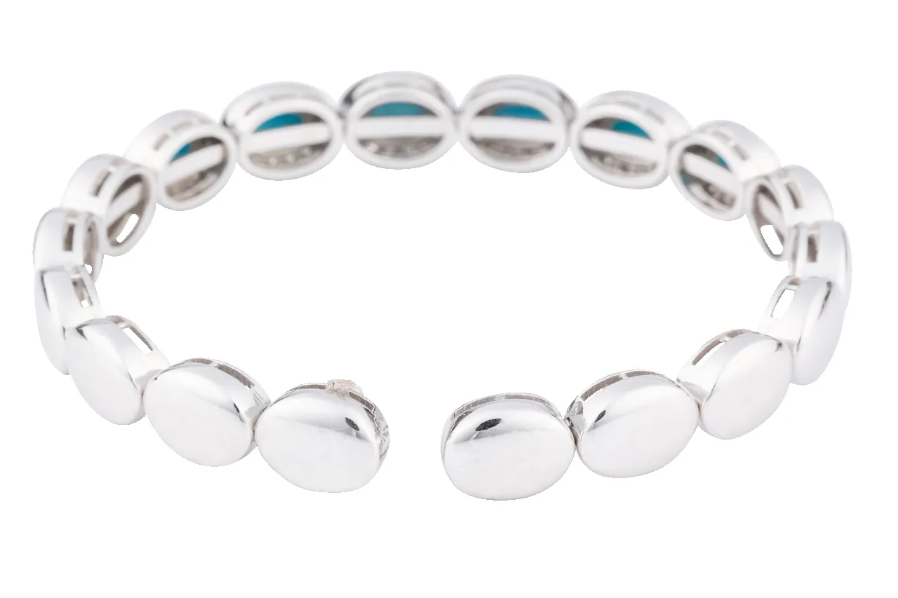 Diamond & Sleeping Beauty Turquoise Bracelet sold by Pinto Ranch product image thumbnail 2