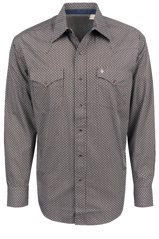 Stetson Men's Snap Front Shirt - Diamond Brown sold by Pinto Ranch