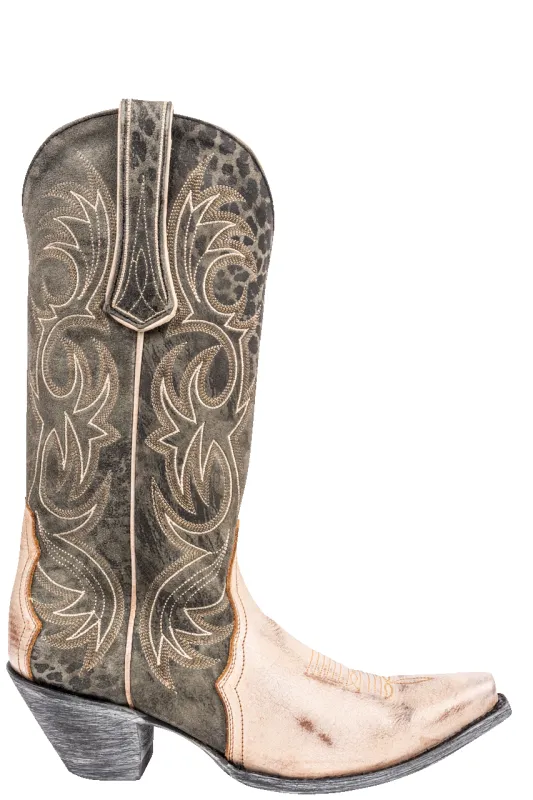 Old Gringo Somers Cowgirl Boots - Tan and Green sold by Pinto Ranch