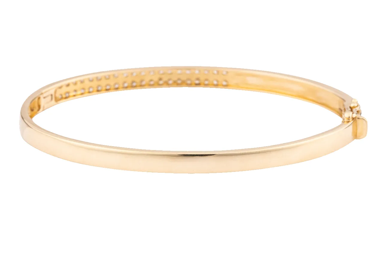Diamond and White Enamel Bangle sold by Pinto Ranch product image thumbnail 2