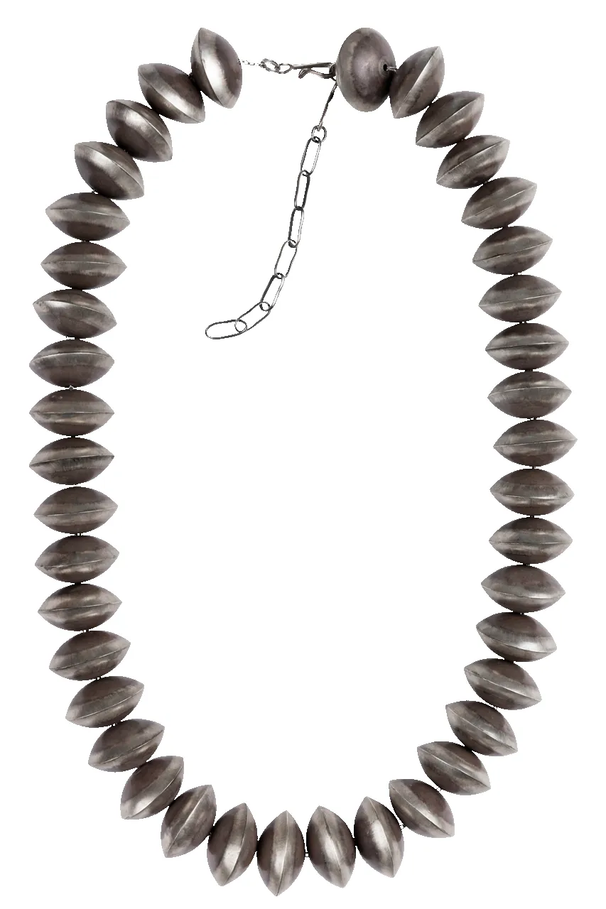 Chunky Silver Navajo Necklace sold by Pinto Ranch