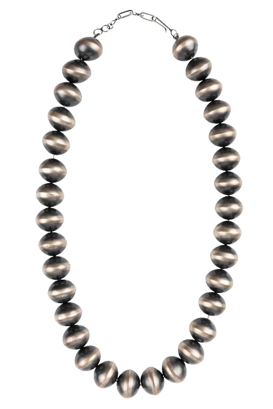Silver Navajo Pearl Necklace sold by Pinto Ranch