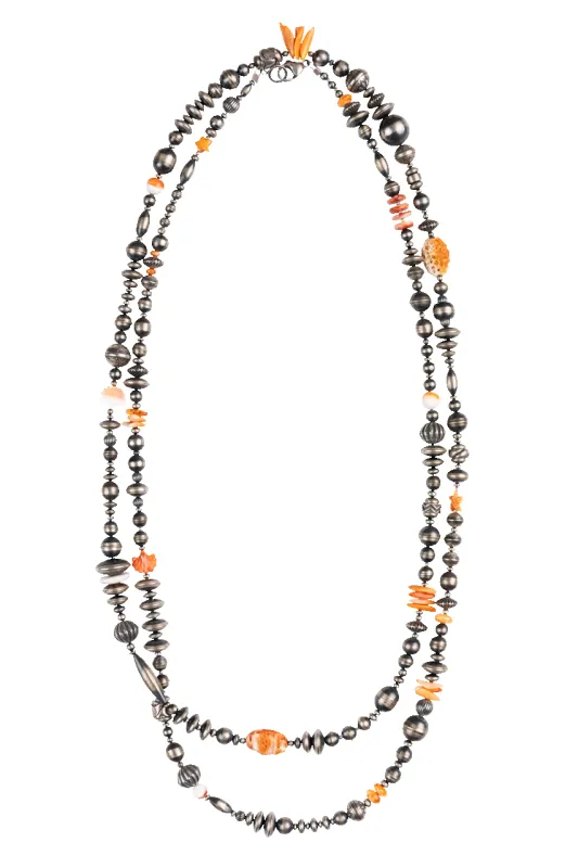 Navajo Pearl and Spiney Oyster Necklace sold by Pinto Ranch