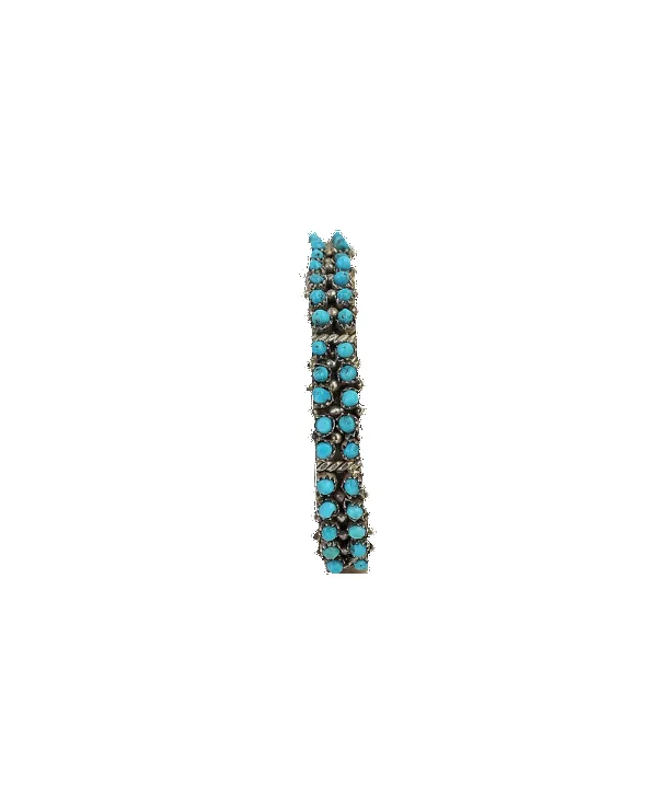 Sterling Sliver Cuff with Sleeping Beauty Turquoise by SB sold by Pinto Ranch product image thumbnail 3