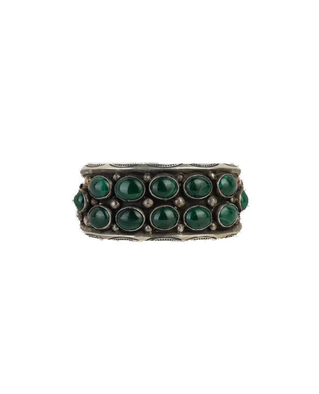 Sterling Silver Malachite Cuff sold by Pinto Ranch