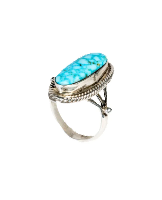 Sterling Silver Kingman Turquoise Ring by Kee sold by Pinto Ranch