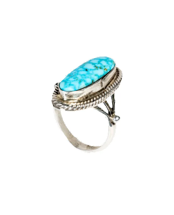Sterling Silver Kingman Turquoise Ring by Kee sold by Pinto Ranch
