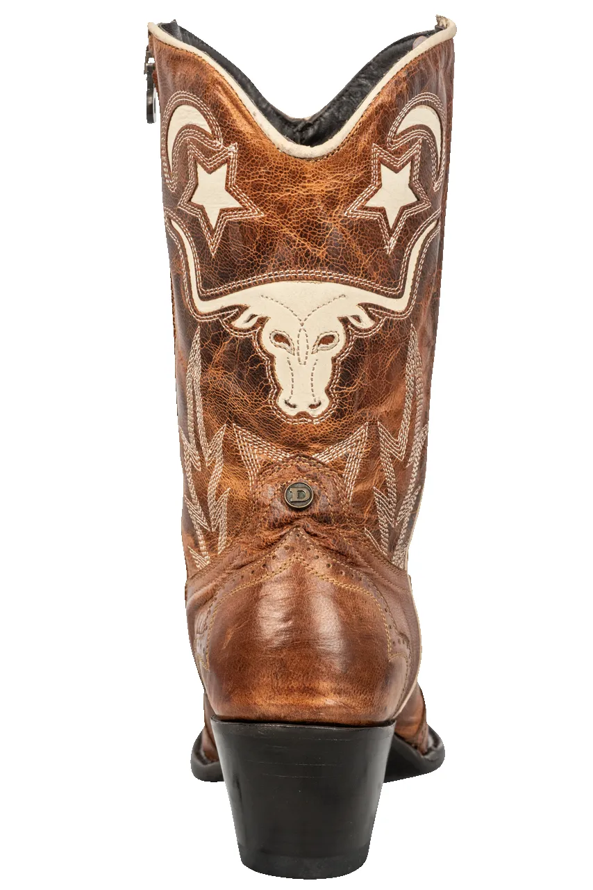 Double D by Old Gringo Longhorn Cowgirl Boots - Brown sold by Pinto Ranch product image thumbnail 4