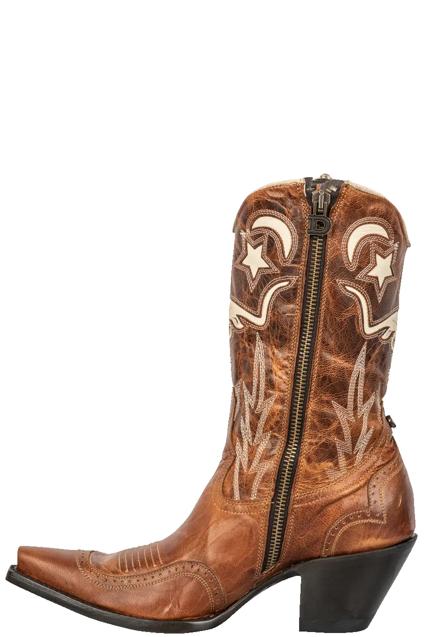 Double D by Old Gringo Longhorn Cowgirl Boots - Brown sold by Pinto Ranch product image thumbnail 3