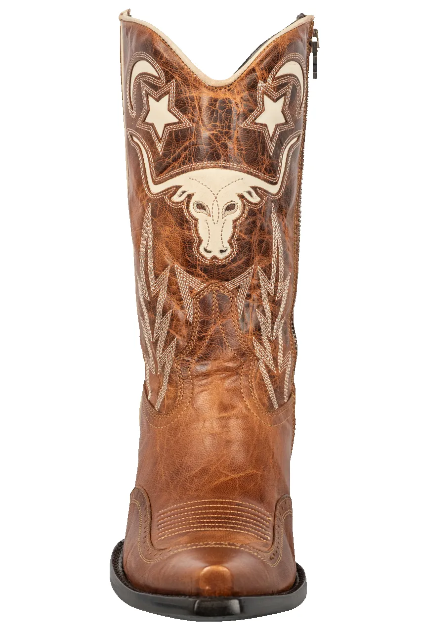 Double D by Old Gringo Longhorn Cowgirl Boots - Brown sold by Pinto Ranch product image thumbnail 2