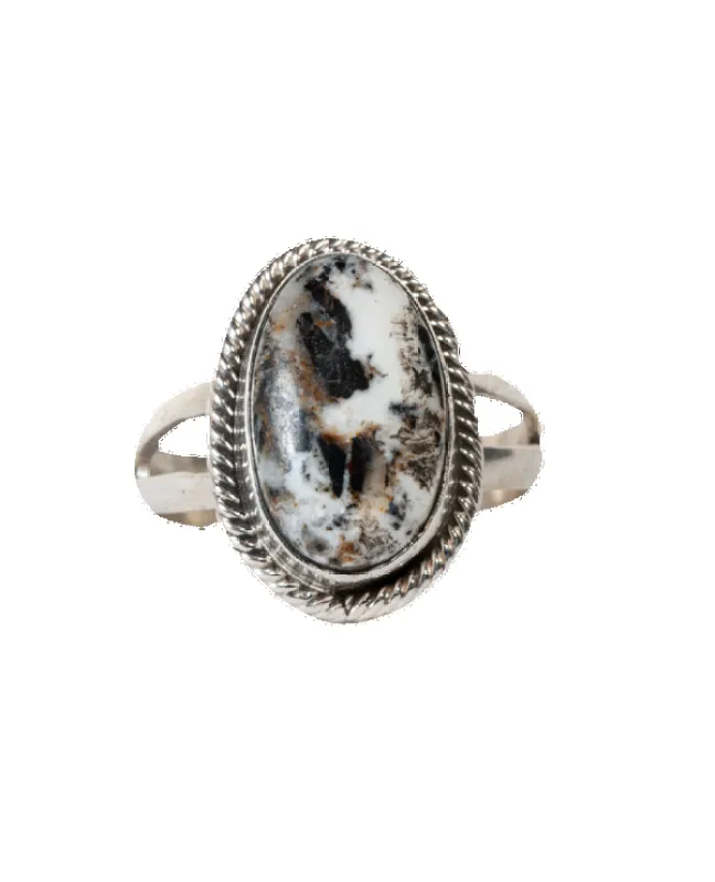 White Buffalo Turquoise Ring sold by Pinto Ranch