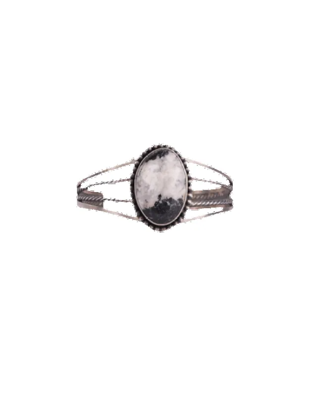 White Buffalo Turquoise Cuff Bracelet sold by Pinto Ranch