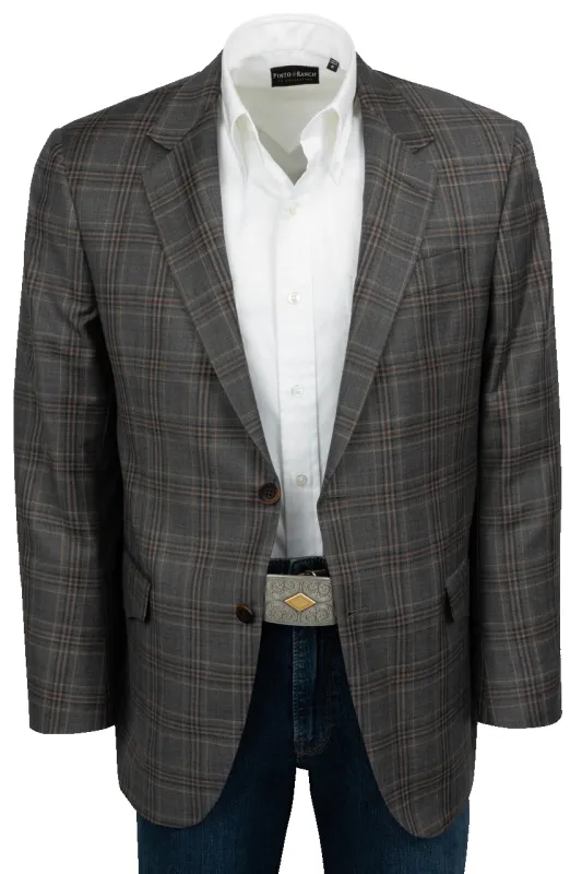 Pinto Ranch Gray Plaid Sport Coat sold by Pinto Ranch