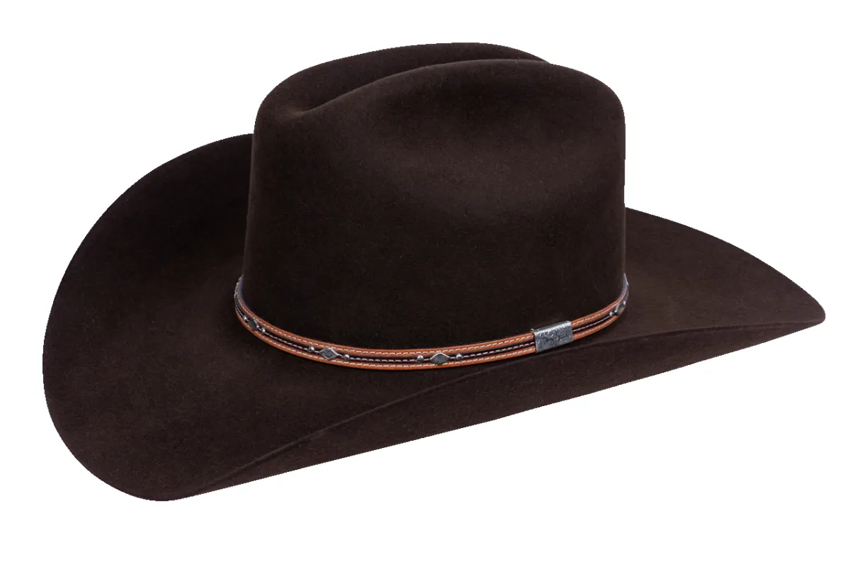 Resistol George Strait 6X Kingman Felt Cowboy Hat - Chocolate sold by Pinto Ranch
