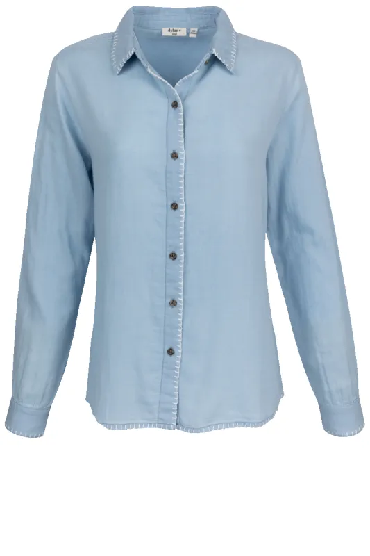 Dylan Denim Whipstitch Top sold by Pinto Ranch